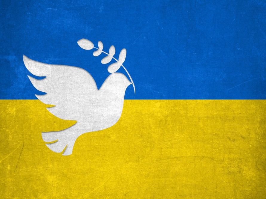 Soutien ukraine drapeau non a la guerre
